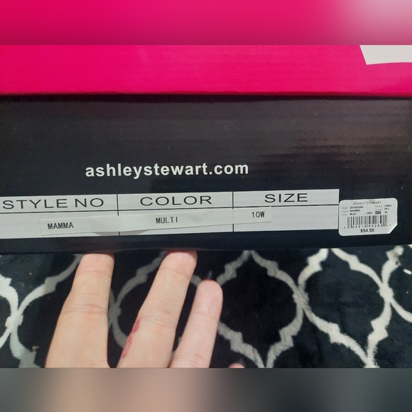 NIB Ashley Stewart leopard open toe, open back lace-up booties size 10w wide - Picture 9 of 10